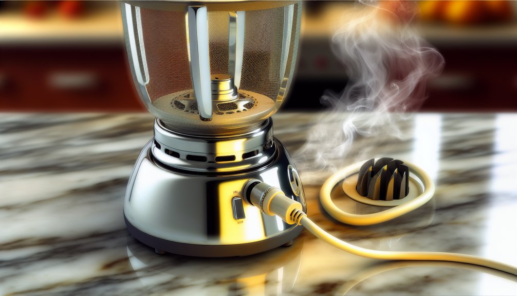 burning smell indicates malfunction