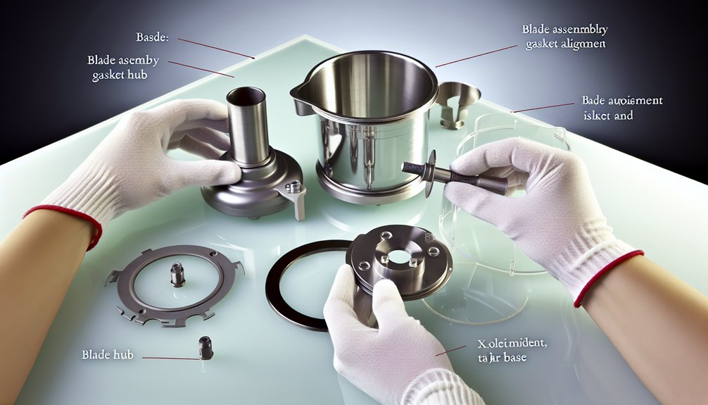 reassemble jar and blades