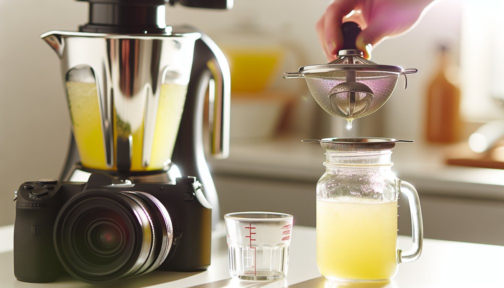 smooth strained measured juice processing