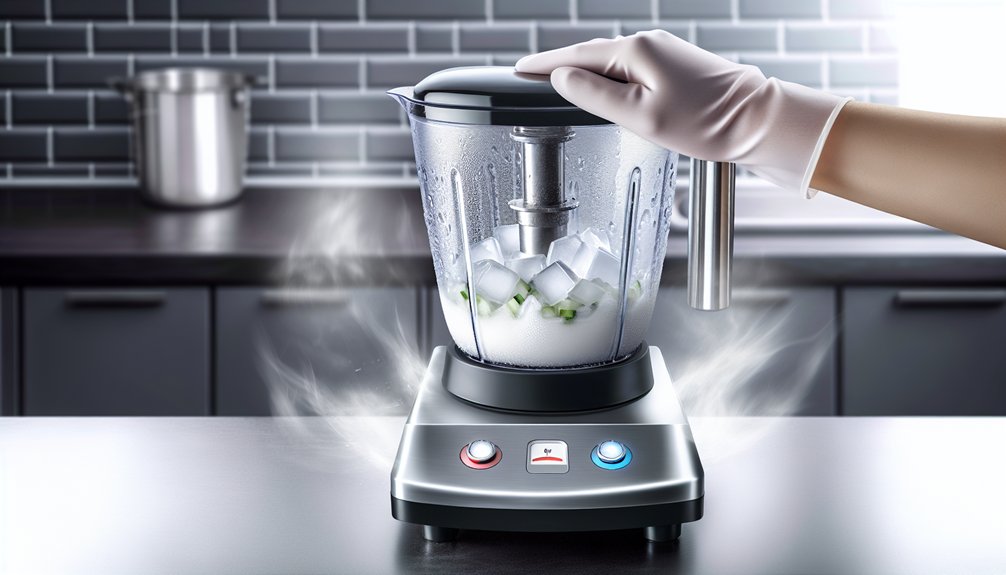 very cold ingredients gradual processing