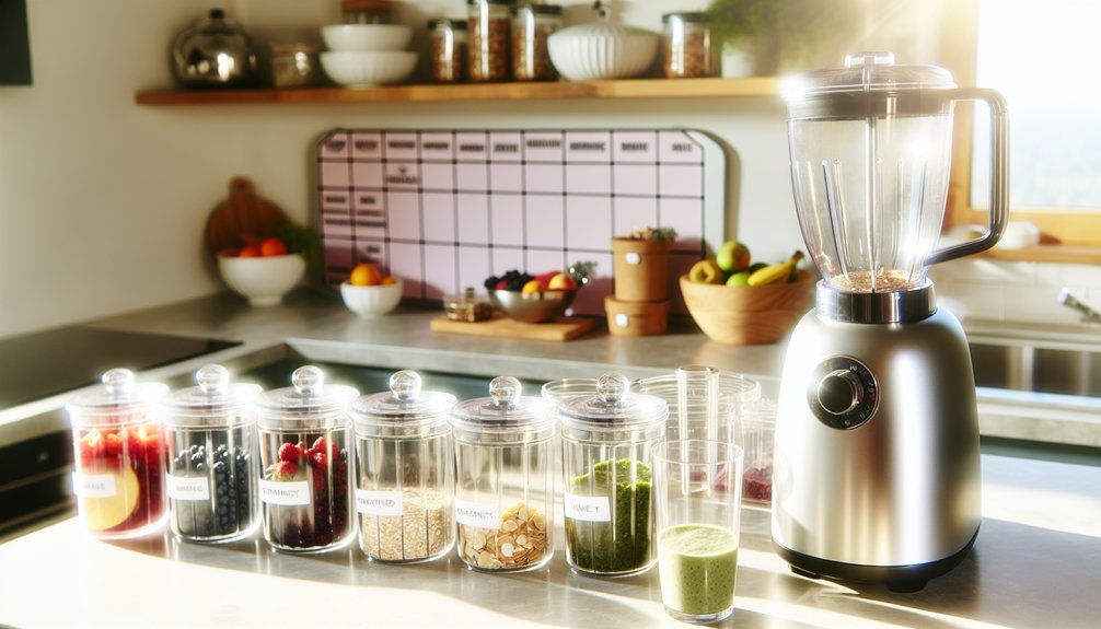 batch prep breakfast with jars