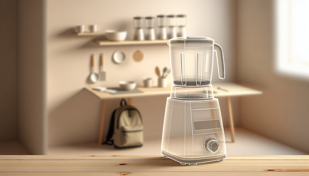 compact lightweight secure mixer grinder
