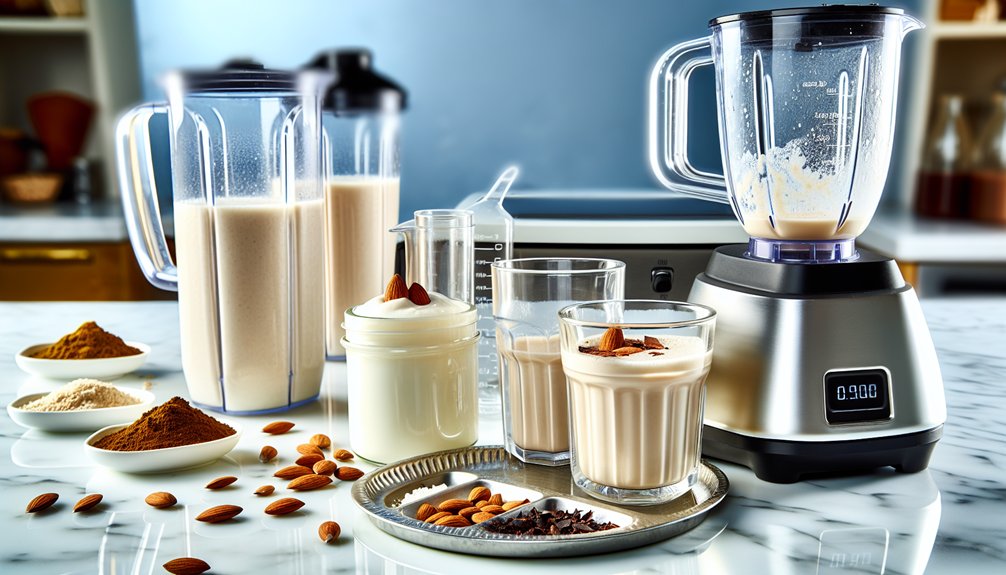 sweetened spiced nut milk blends