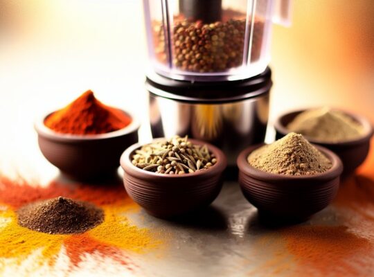 homemade masalas with grinder